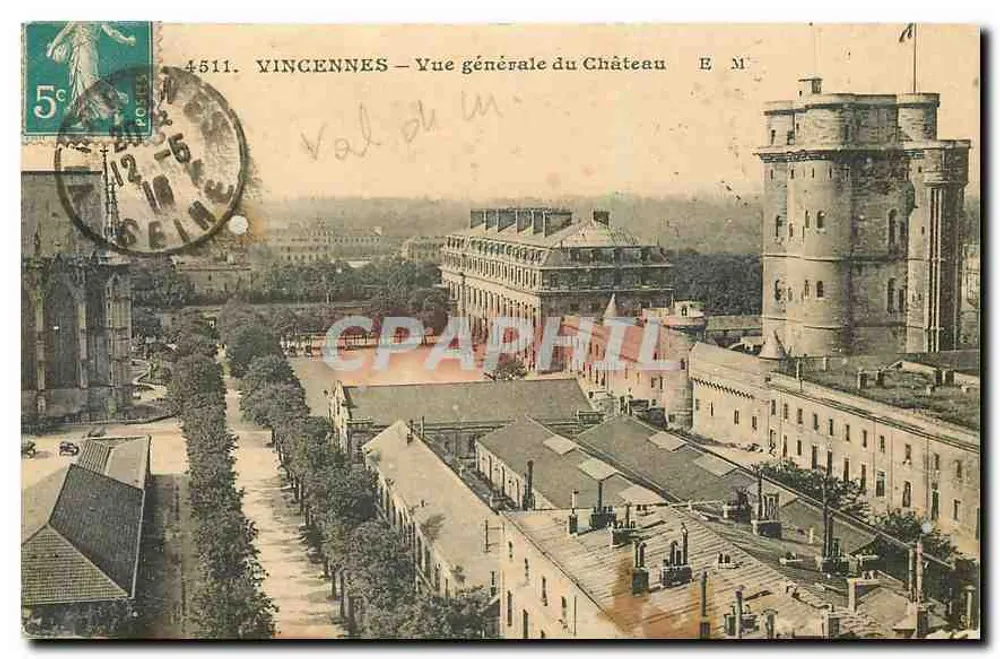 Vincennes — Visão geral do Castelo — E. Malcuit, fot.-edit., Paris - Frente