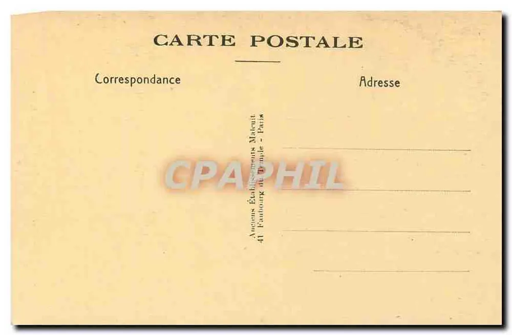 Vincennes — Innenansicht der Kapelle des Forts, La Rosace — Anciens Établissements Malout - Rückseite
