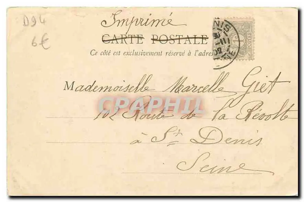 Der Marne-Rundweg — Ansicht vom Pont de Champigny — B. F. Paris, Nr. 39 - Rückseite