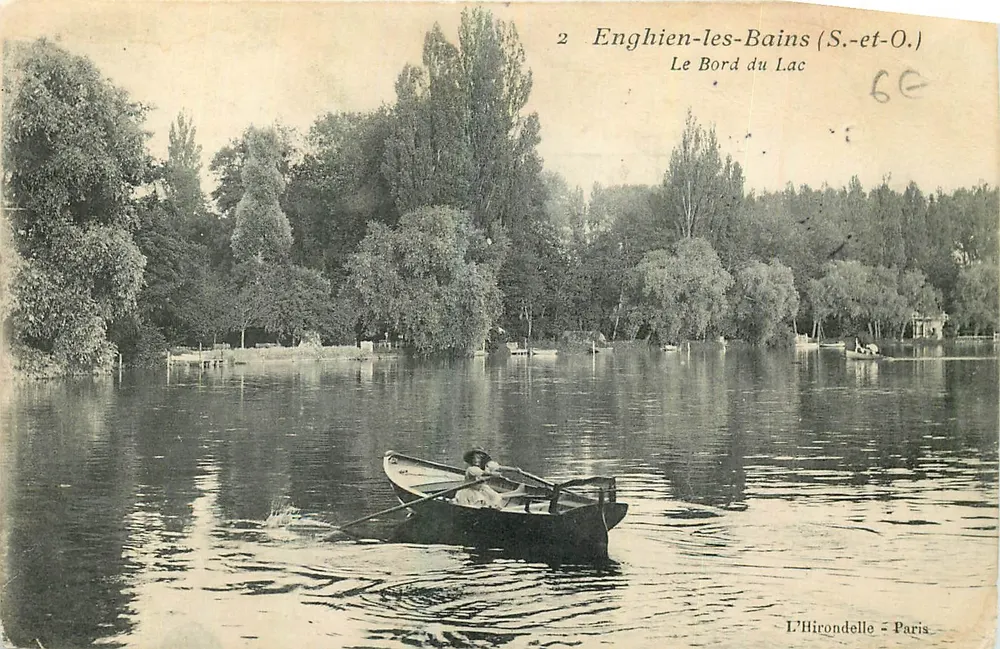 Enghien-les-Bains (S.-et-O.) — Ufer des Sees — Die Schwalbe - Paris - Vorderseite