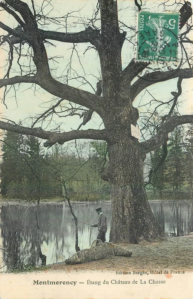 Montmorency — Étang du Château de La Chasse — Edition Bergès, Hôtel de France - Recto