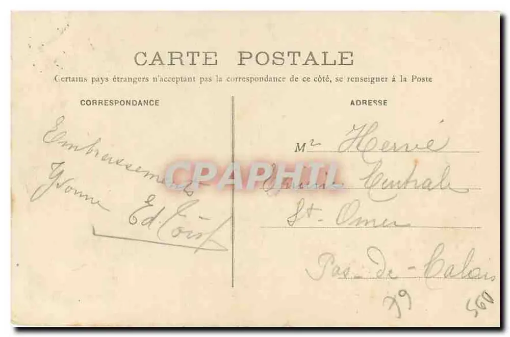 Montmorency — Étang du Château de La Chasse — Edition Bergès, Hôtel de France - Verso