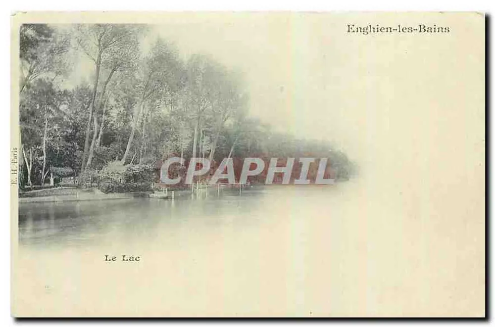 Enghien-les-Bains — O Lago — E. H. Paris - Frente