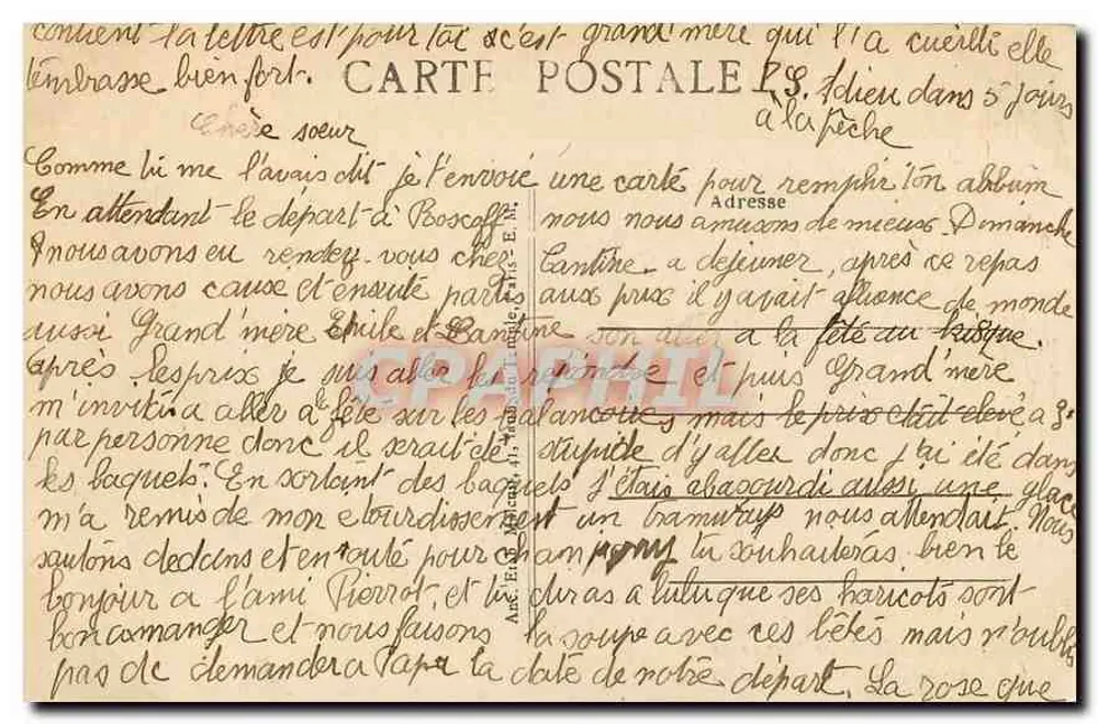 Die Ufer der Marne in Champigny — E.M. — n° 4912 - Rückseite