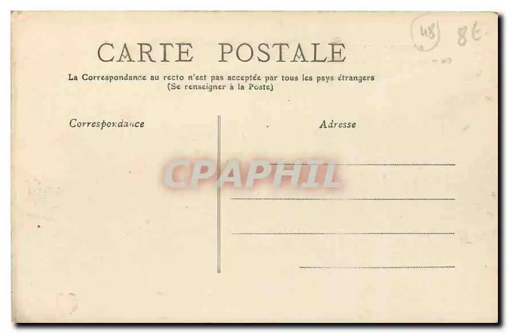 Gorges do Tarn — O Castelo da Malène — Editor não identificado, n° 85 - Verso