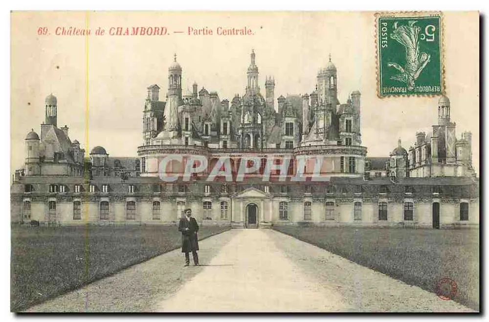 Castelo de CHAMBORD — Parte Central - Frente