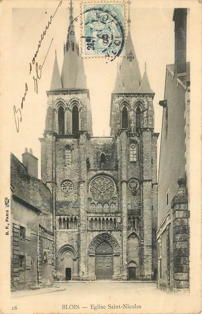 Blois — Church of Saint-Nicolas — B. F., Paris, no. 16 - Front