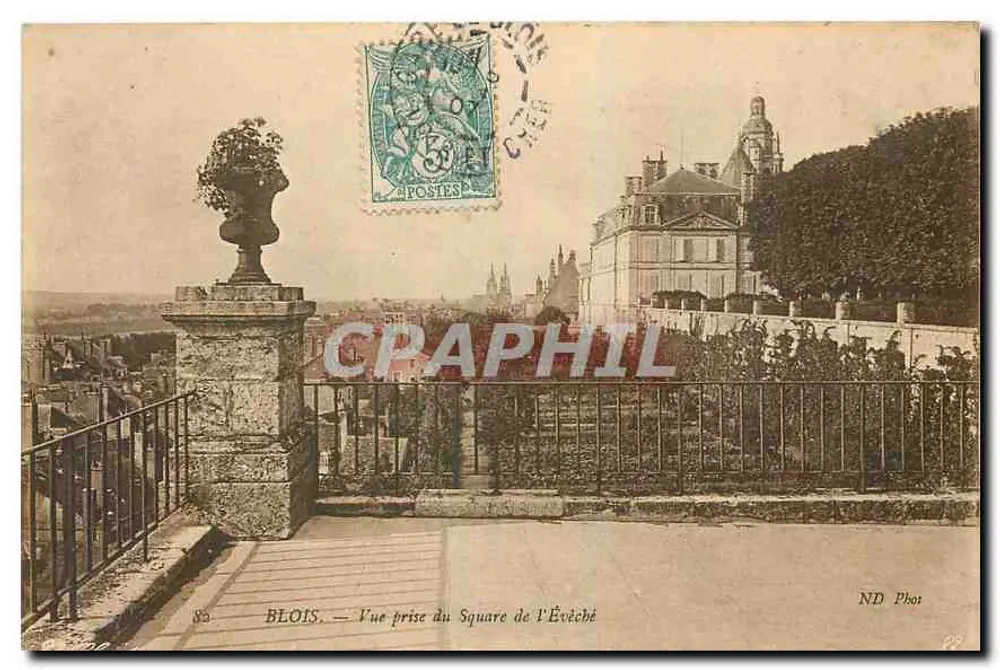 Blois — Vista do Square de l'Évêché — ND Phot - Frente