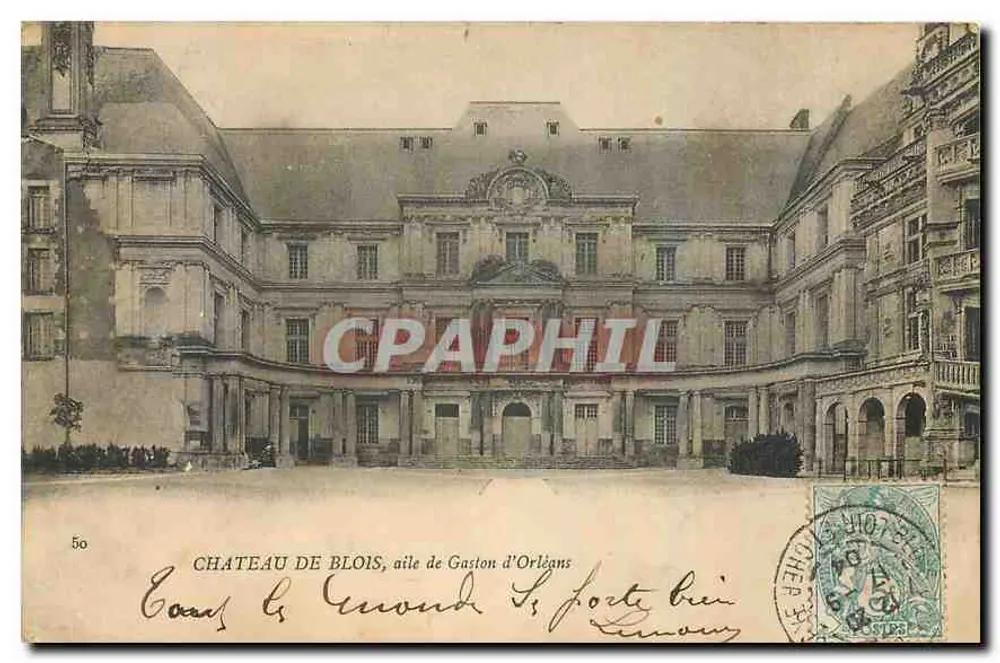 Château de Blois, aile de Gaston d'Orléans — éditeur inconnu, n° 50 - Recto