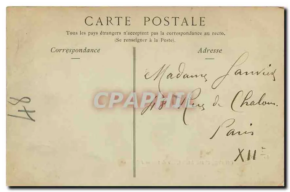 Château de Blois, aile de Gaston d'Orléans — éditeur inconnu, n° 50 - Verso