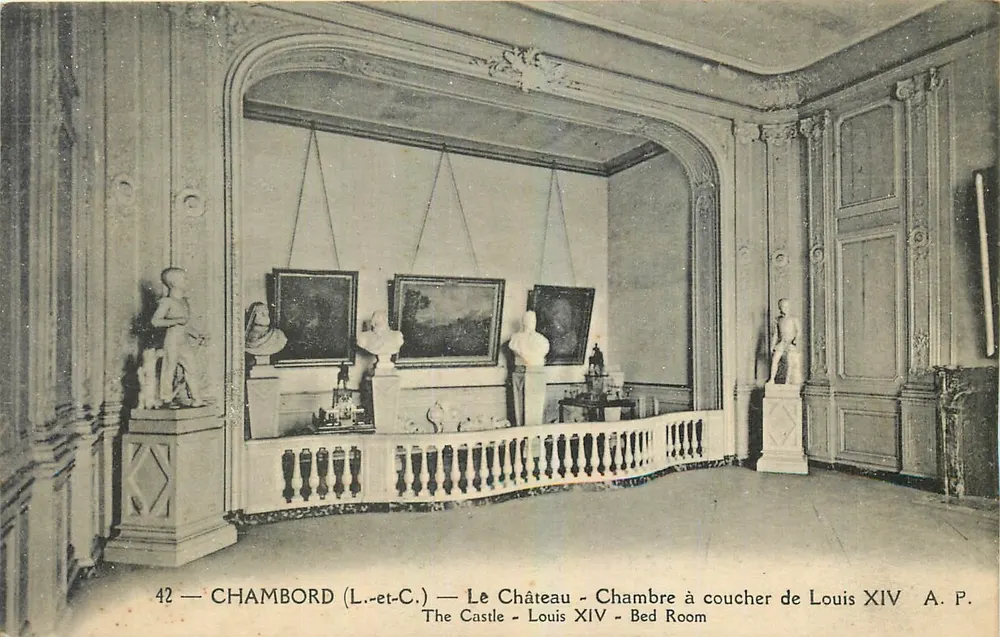 Chambord (L.-et-C.) — Das Schloss — Schlafzimmer von Louis XIV — A. P. - Vorderseite