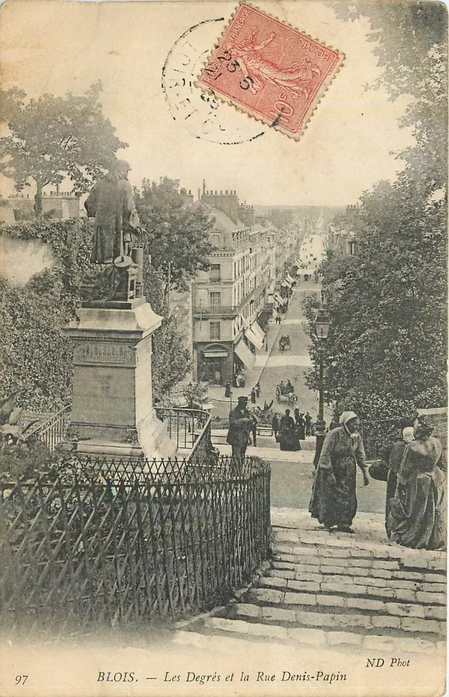 Blois — Die Treppen und die Rue Denis-Papin — ND Phot, n°97 - Vorderseite