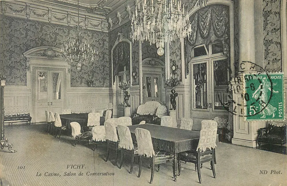 Vichy — El Casino, Salón de Conversación — ND Fot. - Anverso