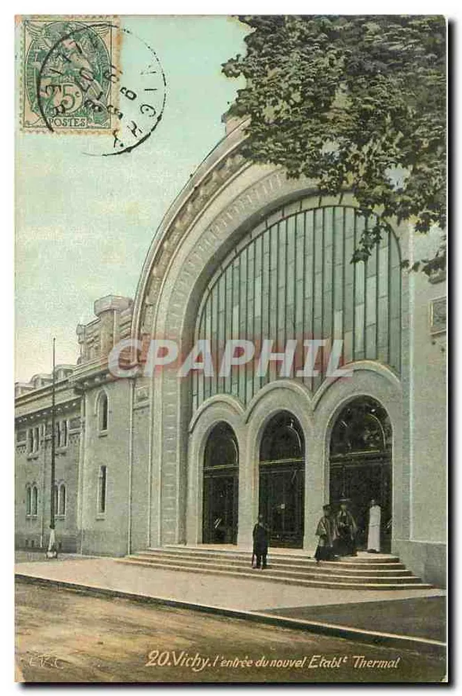 Vichy — l'entrée du nouvel Établissement Thermal — éditeur AQUO PARIS, n°20 - Recto