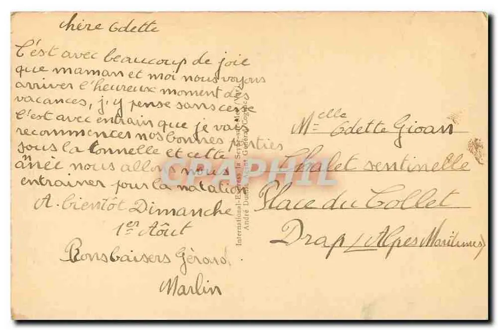 Angoulême — Rampa Desaix e Estátua de Carnot — Cl. Denizot - Verso