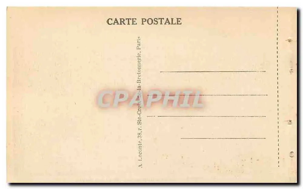 Paris - A Estação Saint-Lazare - St-Lazare Station — editor A. Lecunie, n° 51 - Verso