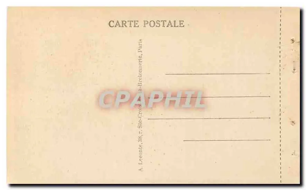 PARIS — O Hotel dos Invalidos — The Hotel of the Invalids — Editor A. Leconte, n° 114 - Verso