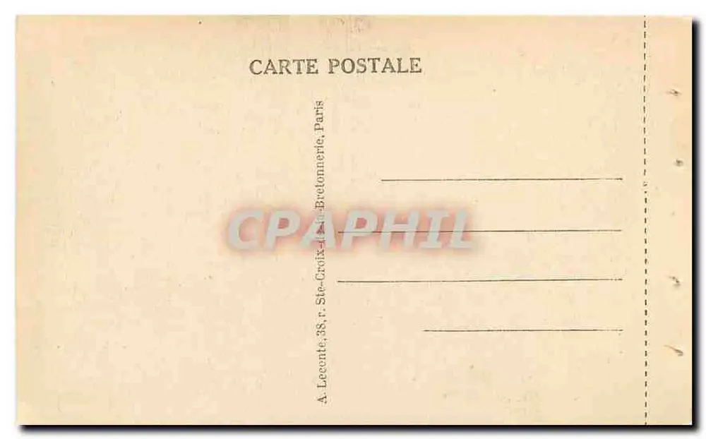 Paris — Notre-Dame (fachada) — editor A. Lecoute, 38, r. Ste-Croix-de-la-Bretonnerie, Paris - Verso