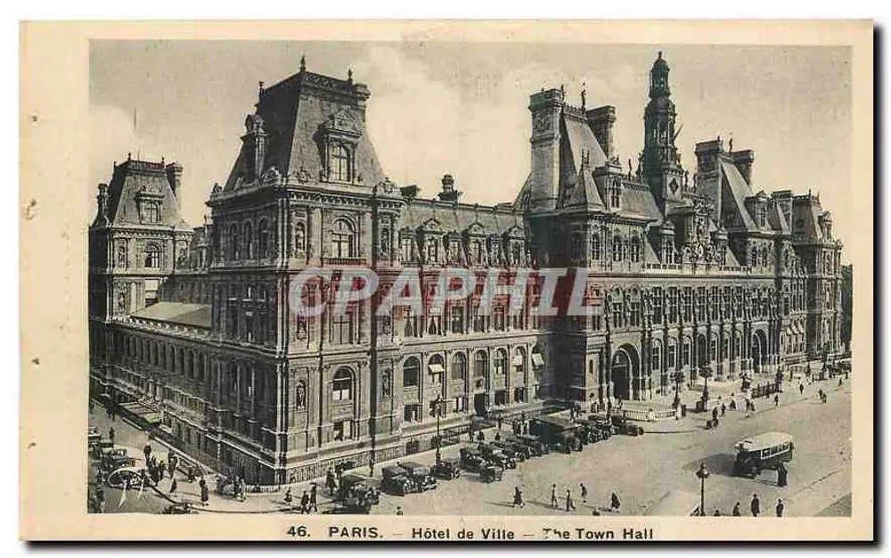 Paris — Hotel de Ville — A Cidade Hall - Frente