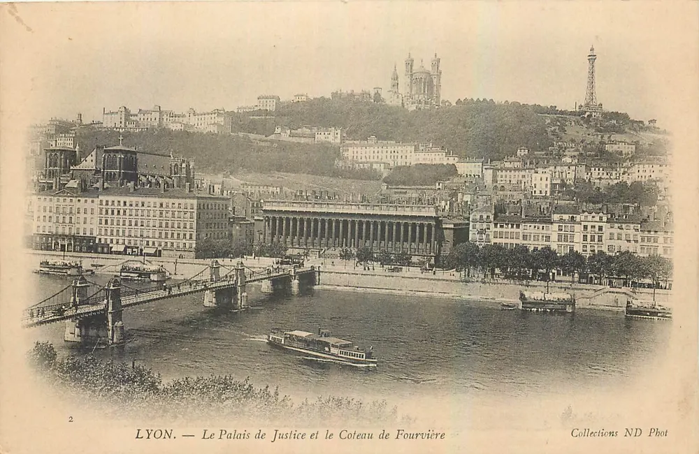 LYON — Das Palais de Justice und der Coteau de Fourvière — Collections ND Phot - Vorderseite