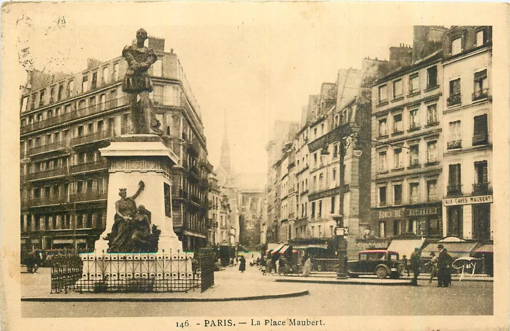 Paris — A Praça Maubert — Estátua monumental — Editor: 146 - Frente