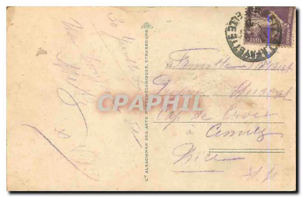 Metz — A Gruta da Esplanada — Cie Alsacienne des Arts Photomécaniques, Strasbourg, n°118 - Verso