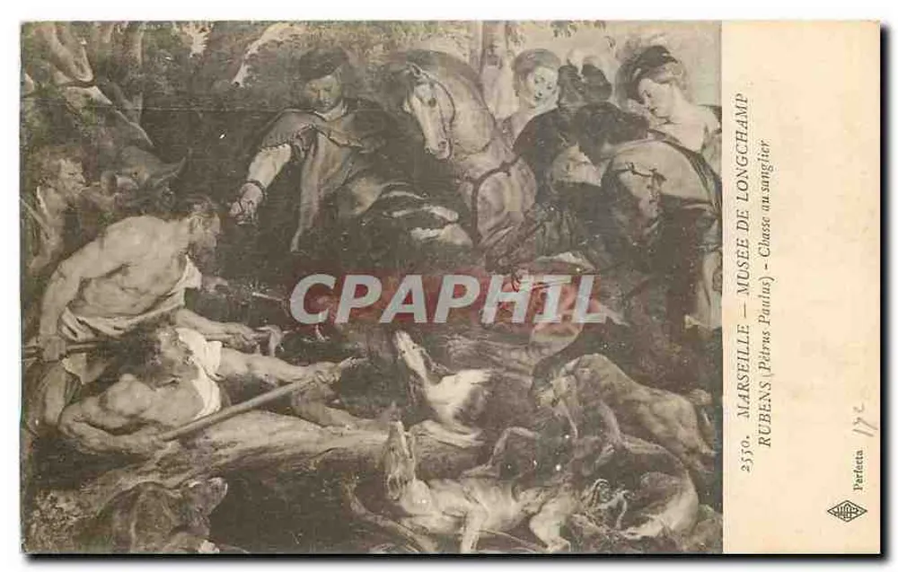 Marseille — Museum des Beaux-Arts — Rubens, 'Schweinjagd' - Vorderseite