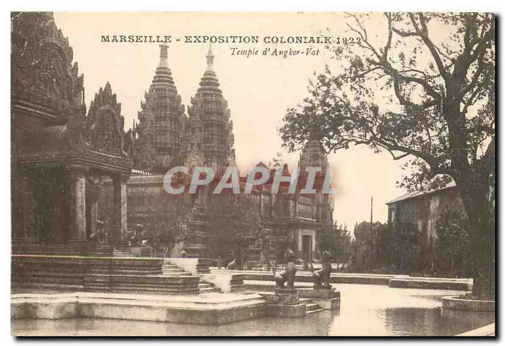 मार्सिले - 1922 के औपनिवेशिक प्रदर्शनी में अंग्कोर-वाट का मंदिर - आगे