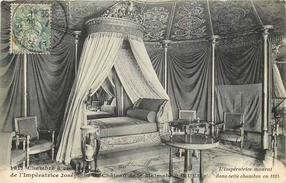Schlafzimmer der Kaiserin Joséphine im Schloss La Malmaison (RUEIL) — n°191 — Verlag A. Ossart - Vorderseite