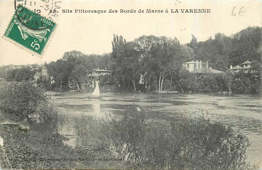 Ufer der Marne in LA VARENNE — Pittoresker Ort — Coll. Schmulli, 12, Avenue du Bois, La Varenne-St-Hilaire - Vorderseite