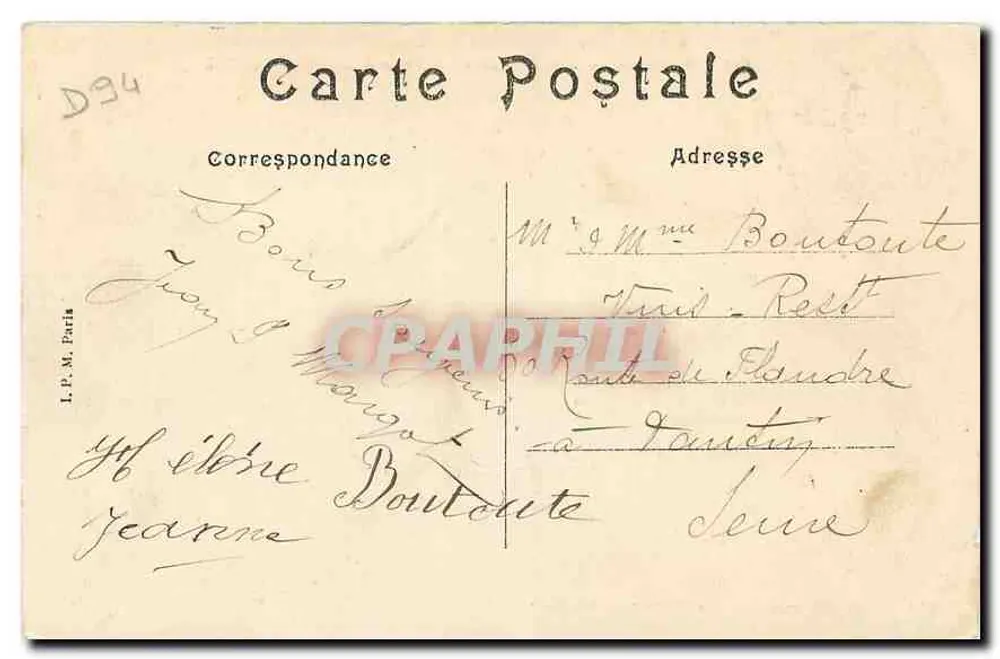 Ufer der Marne in LA VARENNE — Pittoresker Ort — Coll. Schmulli, 12, Avenue du Bois, La Varenne-St-Hilaire - Rückseite