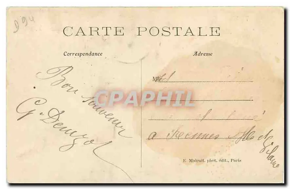 As Margens da Marne – O Ponte de Lavarenne — E.M. n°128 - Verso