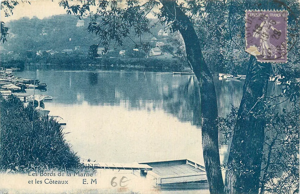 As margens do rio Marne e os Côteaux — E.M. — n°66 - Frente