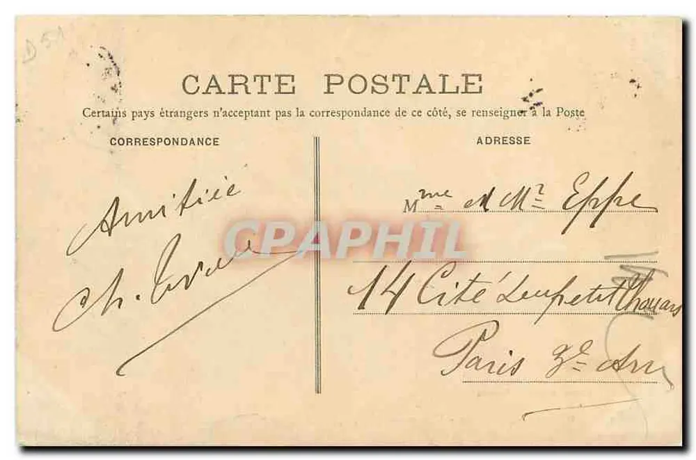 Champigny - La Marne - pittoreske Ansicht, Richtung Montin Brûlé — E. Paciolle, Fotoverlag, Le Perreux, n°208 - Rückseite