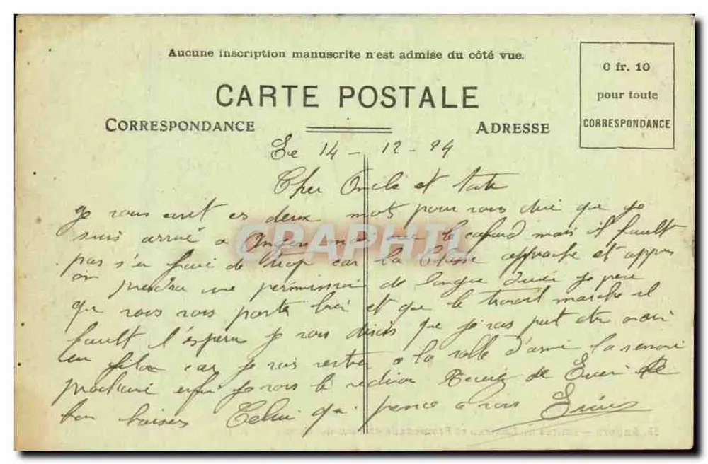 Angers — Eingang zum Schloss und Promenade du Bout-du-Monde — A. B. - Rückseite