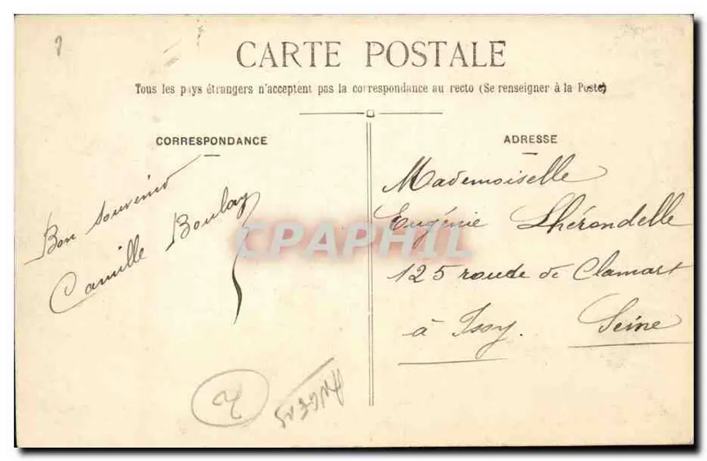 Angers — Boulevard do Castelo — Edit. E. B. - Verso