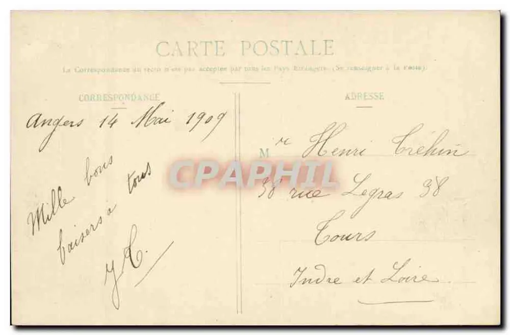 Angers - O Boulevard do Castelo — L. V., fot. — n° 92 - Verso