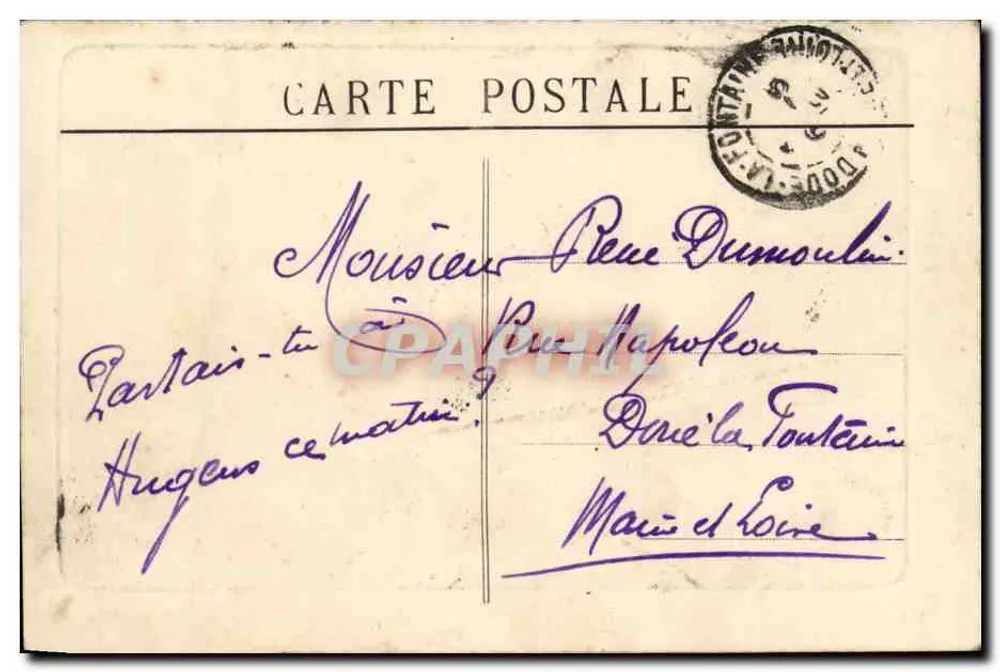 Angers — Estátua do Rei René e o Castelo — Fot. L. V. - Verso