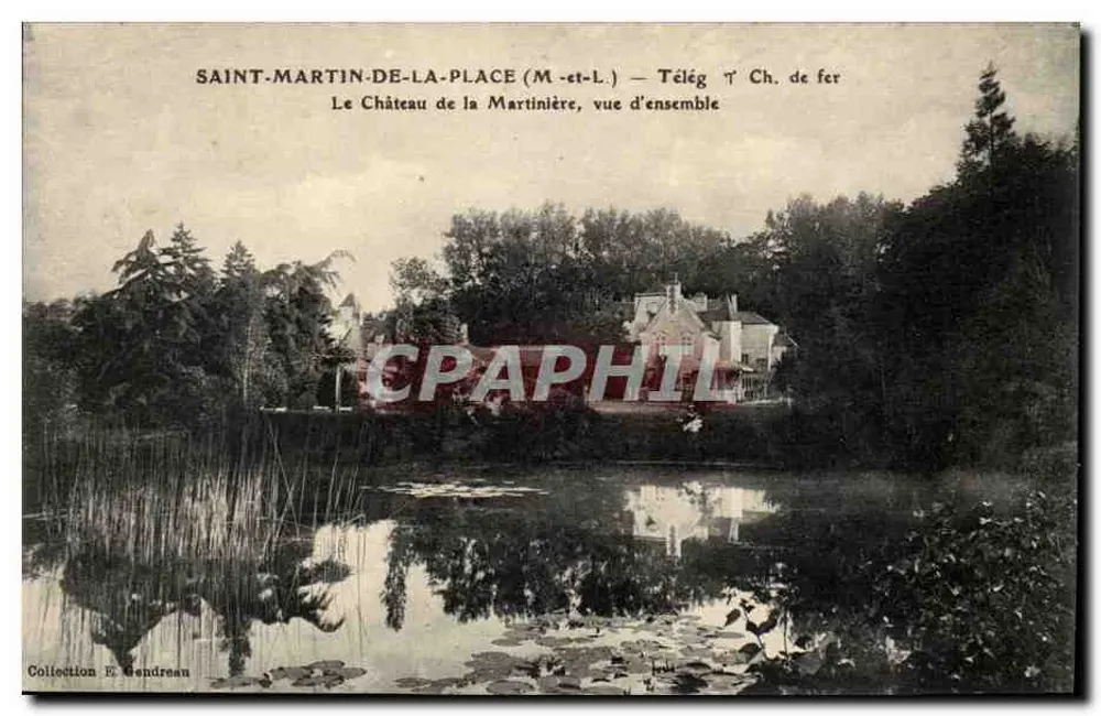 Saint-Martin-de-la-Place (M.-et-L.) — Schloss la Martinière, Gesamtaufnahme — Sammlung E. Gendreau - Vorderseite