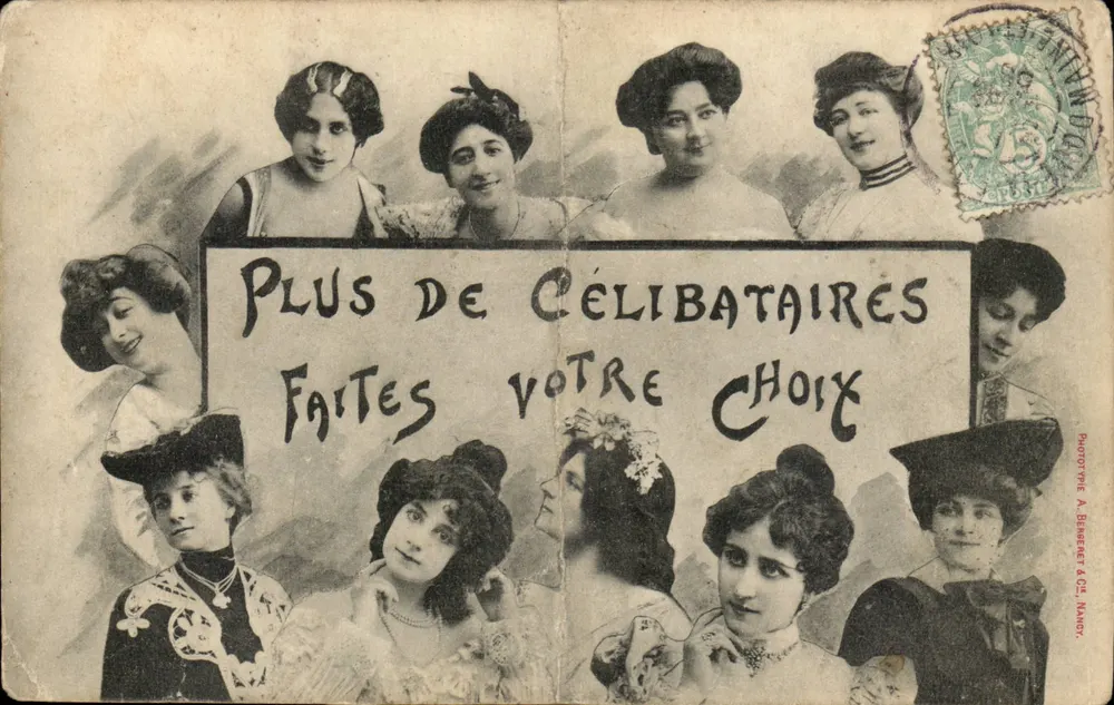 Mais de solteiros — Faça sua escolha — Fototipo A. Bisselet & Cie, Nancy - Frente