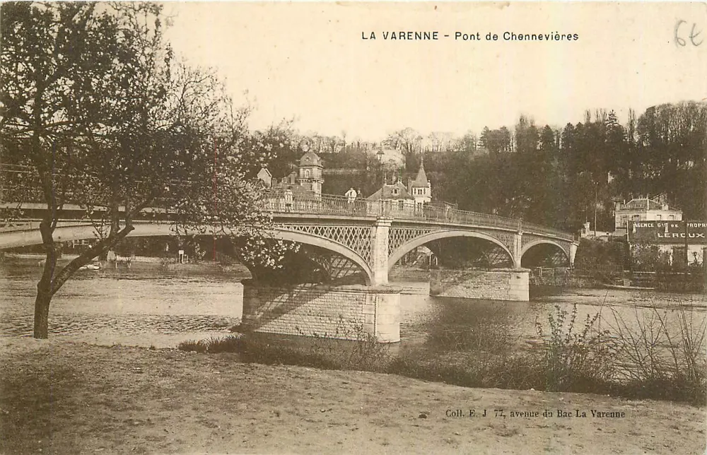 La Varenne - Ponte de Chennevières — editor E. J. 72, avenue du Bac La Varenne - Frente