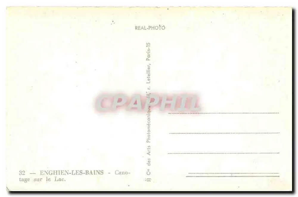 Enghien-les-Bains — Canoa sul Lago — Casinò Municipale — Cap - Verso