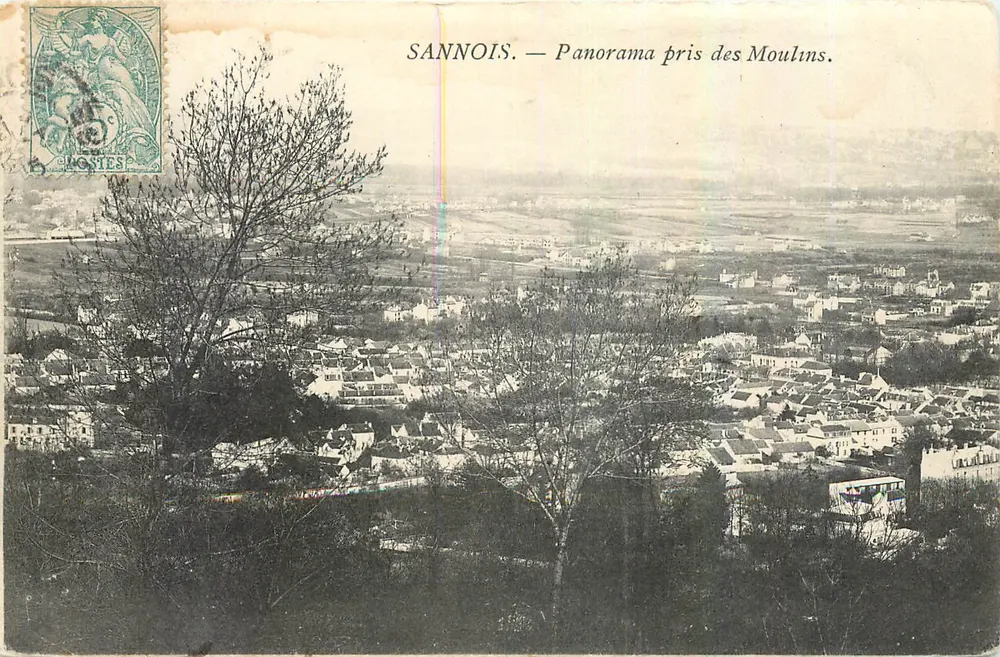 Sannois — Panorama pris des Moulins — Éditeur : Postes - Recto