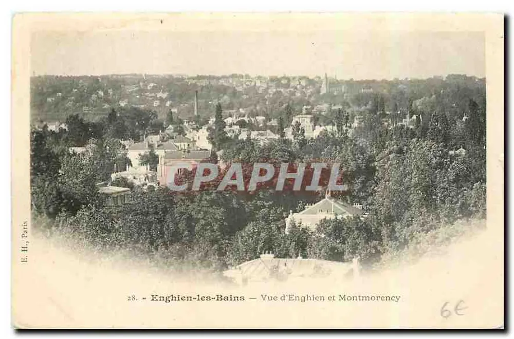 Enghien-les-Bains — Ansicht von Enghien und Montmorency — E. H., Paris, Nr. 28 - Vorderseite