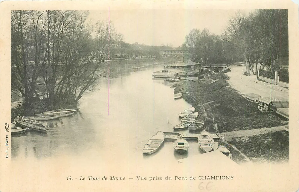 Der Tour de Marne — Ansicht vom Pont de Champigny — B.F., PARIS - Vorderseite
