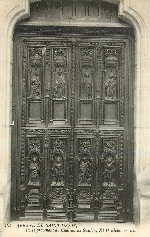 Porte provenant du Château de Gaillon, XVIe siècle — Abbaye de Saint-Denis — LL, n° 104 - Recto