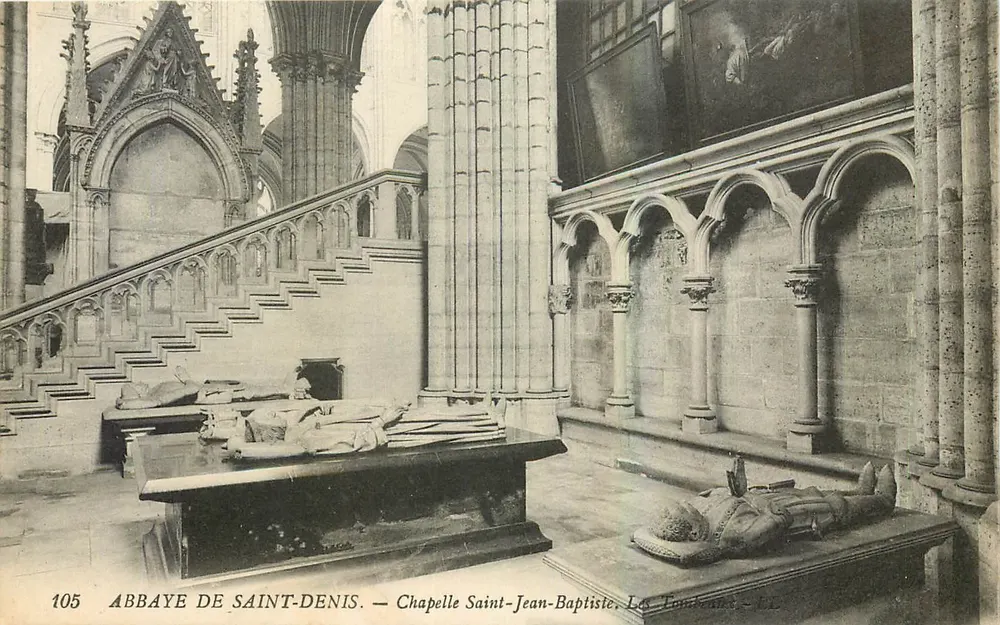 Abbaye de Saint-Denis — Chapelle Saint-Jean-Baptiste. Les Tombes — Éd. E.L. n°105 - Recto