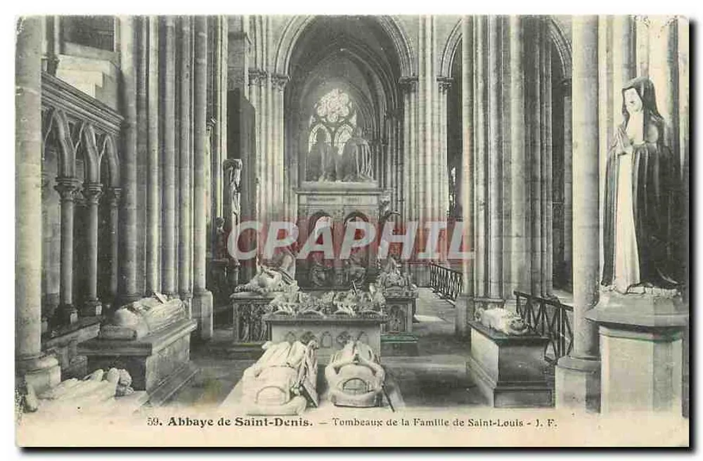 Abbaye de Saint-Denis — Grabmale der Familie Saint-Louis — J. F. - Vorderseite