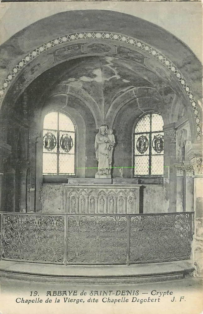 Abtei Saint-Denis — Krypta-Kapelle der Jungfrau, genannt Kapelle Dagobert — J.F. — n°19 - Vorderseite