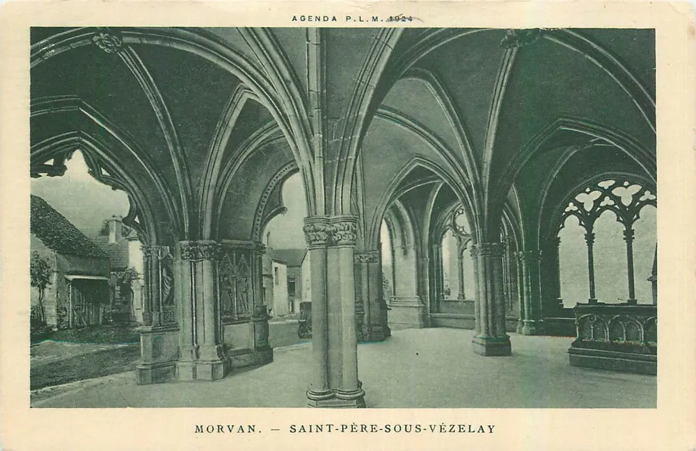 Saint-Père-sous-Vézelay — Cloître gothique — Agenda P.L.M. 1924 - Frente